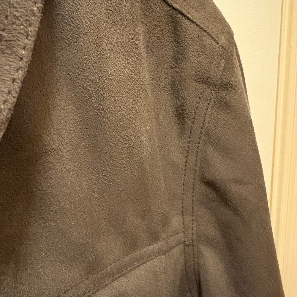 CXL by Christian Lacroix Men’s Faux Suede Brown Snap-Front Jacket Size Large NWT - Picture 6 of 14